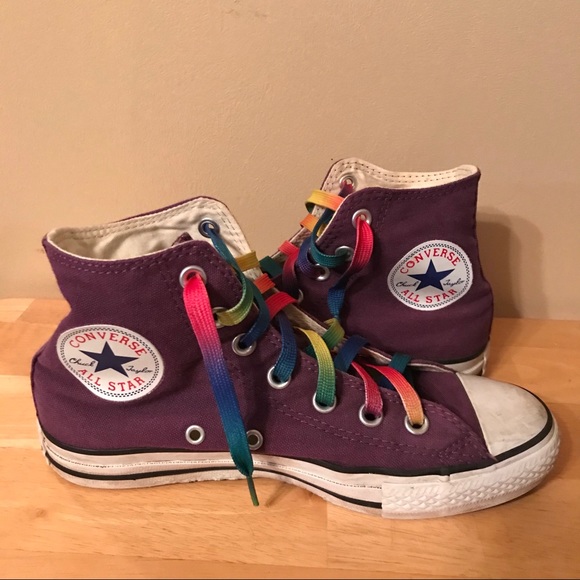 Converse Shoes - Converse Purple hi-top Chucks All Star shoes